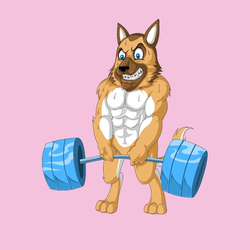 German Shepherd Weightlifting