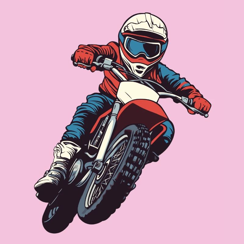 Adrenalinischer Motorradfahrer