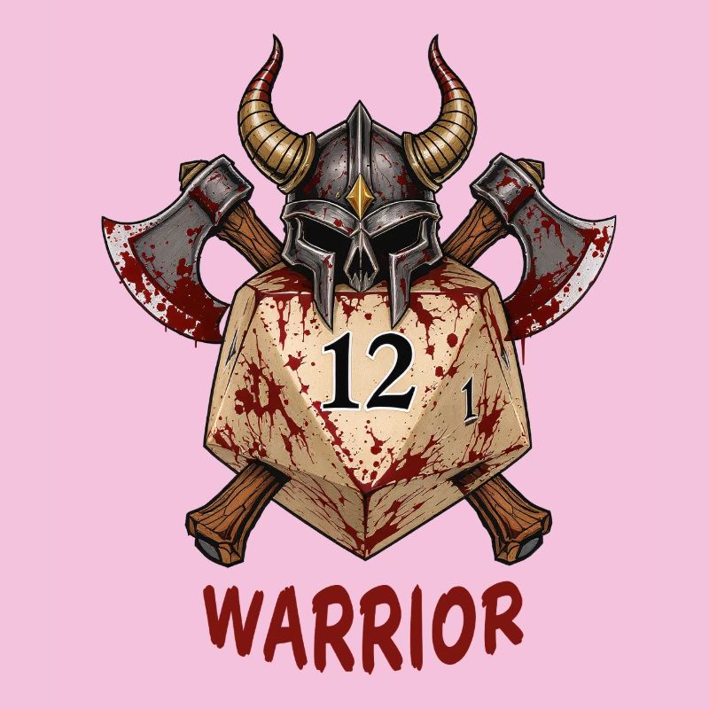 W20 mit Ritterhelm & Äxten – Warrior Dice