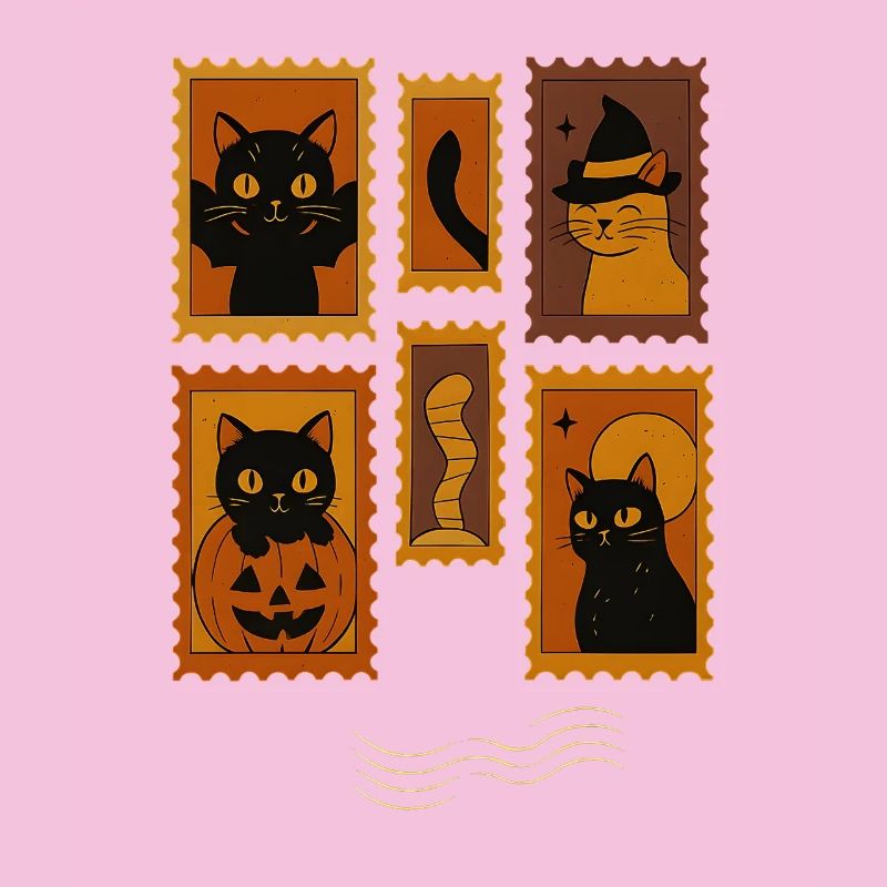 Halloween Schwarze Katze Stempel Sammlung, Katzen