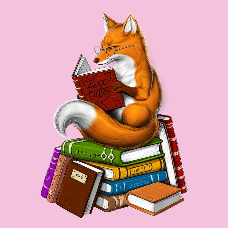 Fox Reading A Book