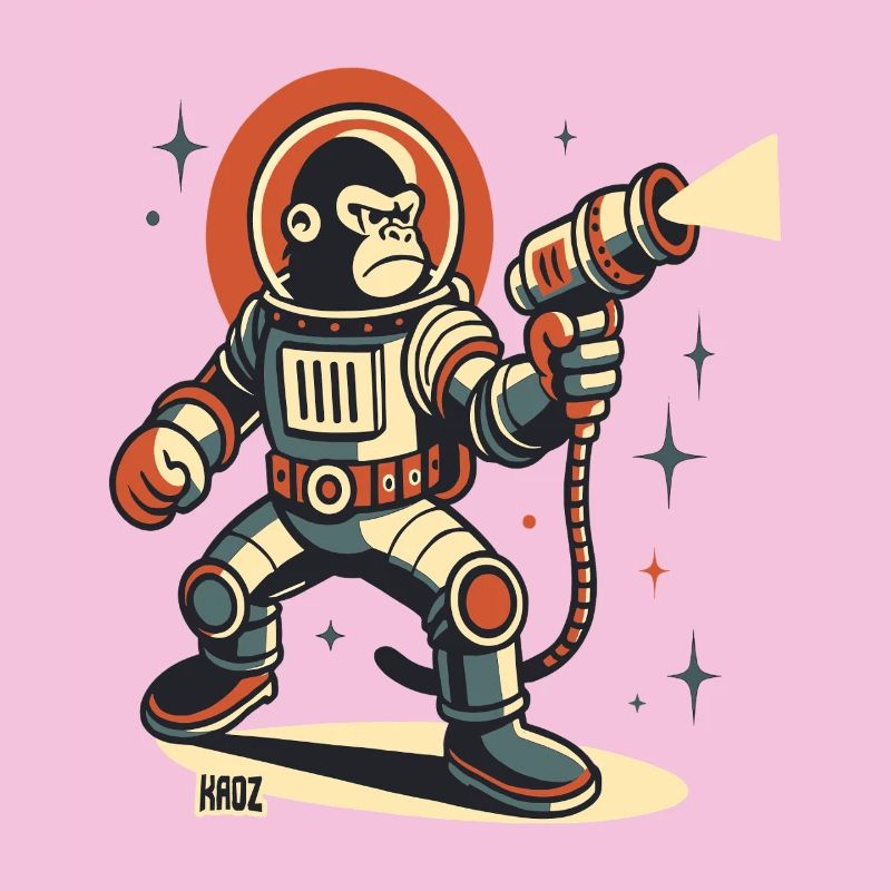 Space Monkey astronaute Blaster laser