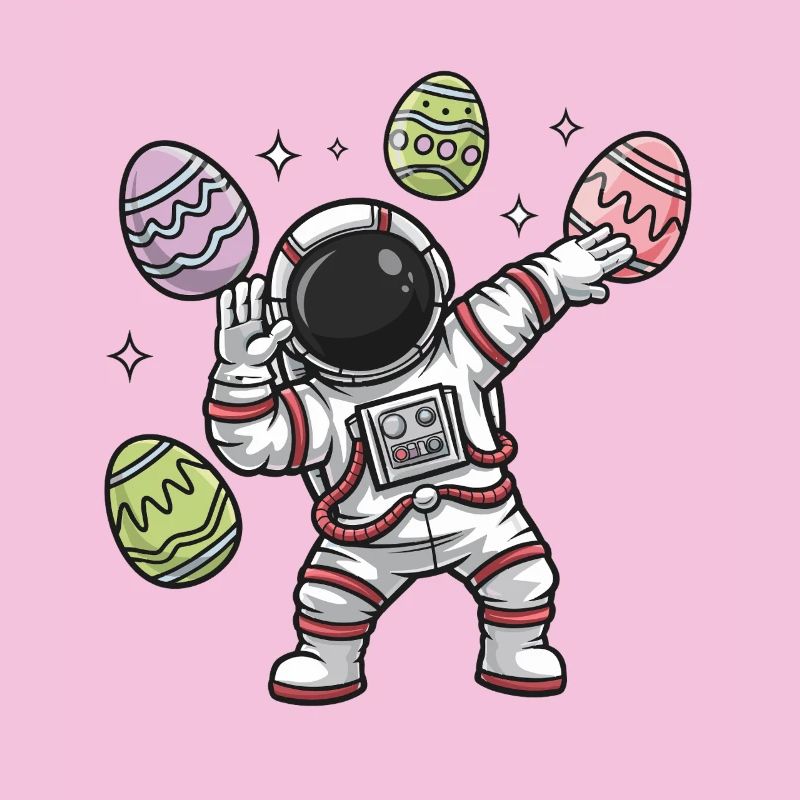Danse des œufs de Pâques des astronautes dans l’espace