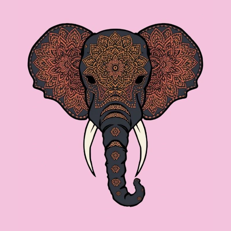 Mandala Elephant Head