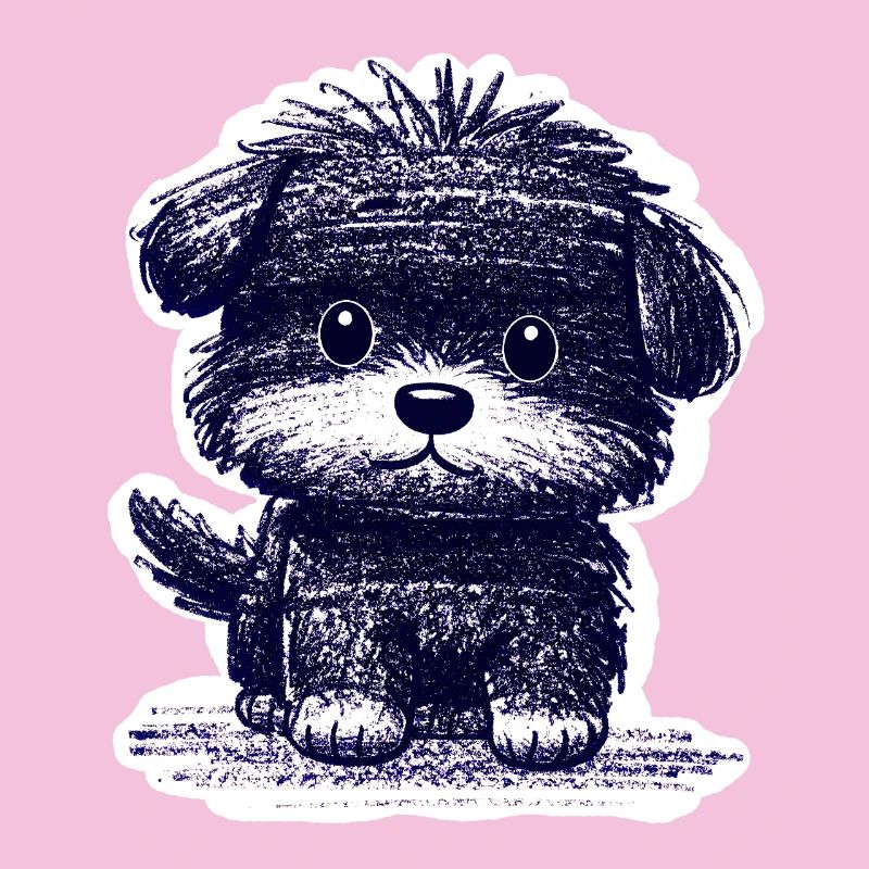 Chiot flou (bleu)