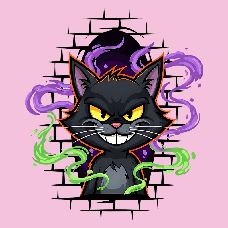 Graffiti Katze Neon