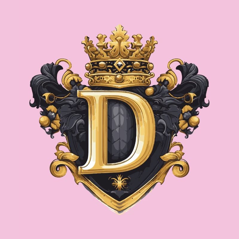 D Buchstabe Name Krone