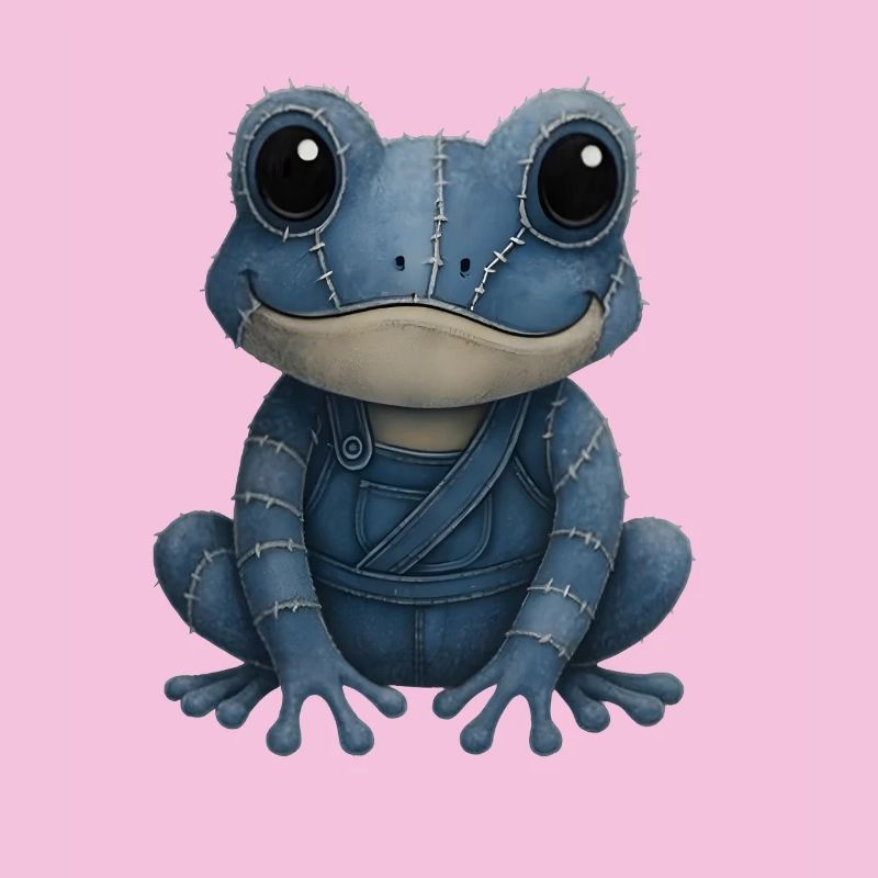 Denim Patchwork Frosch