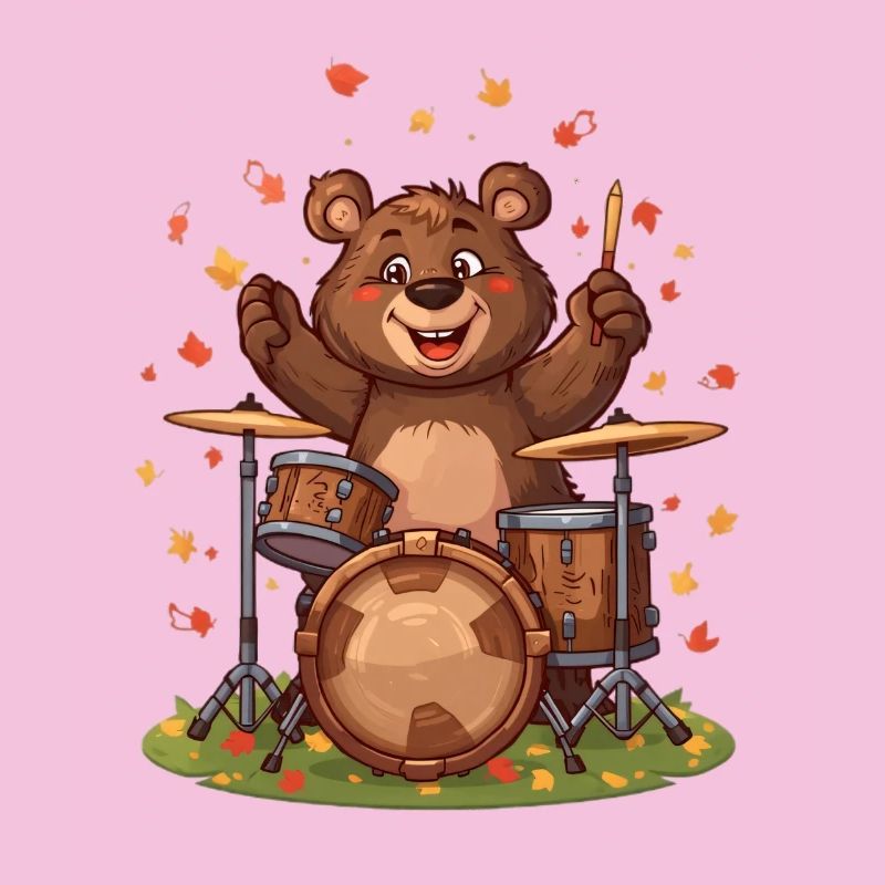 Bär Drummer Herbst