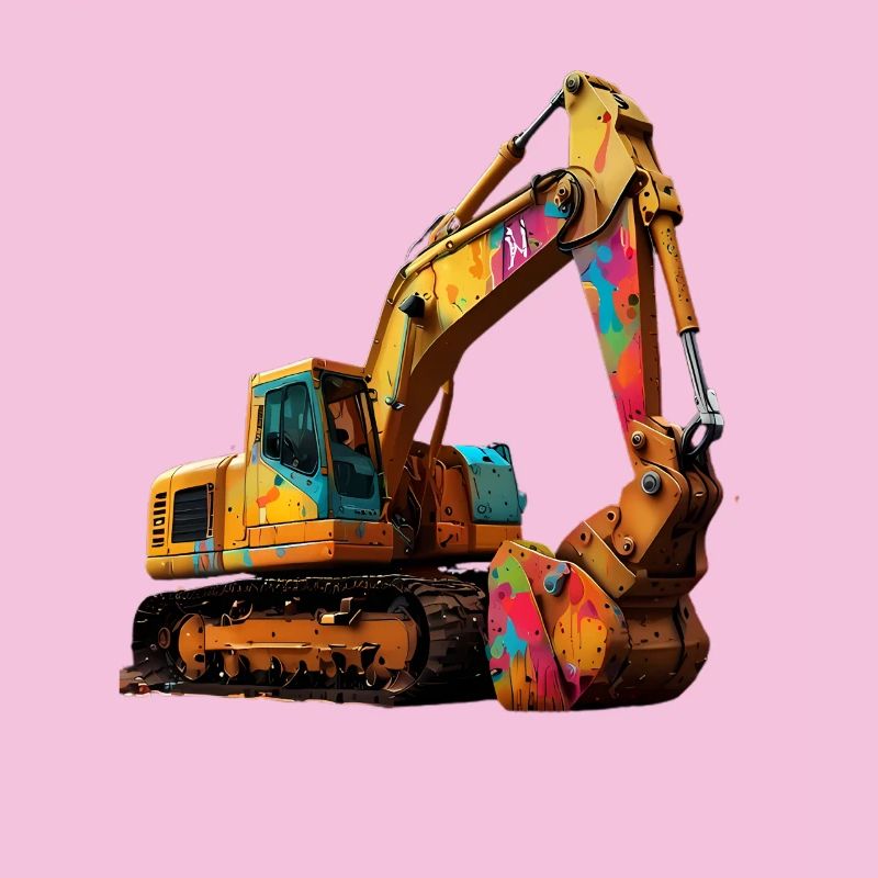 Excavatrice explosive couleur