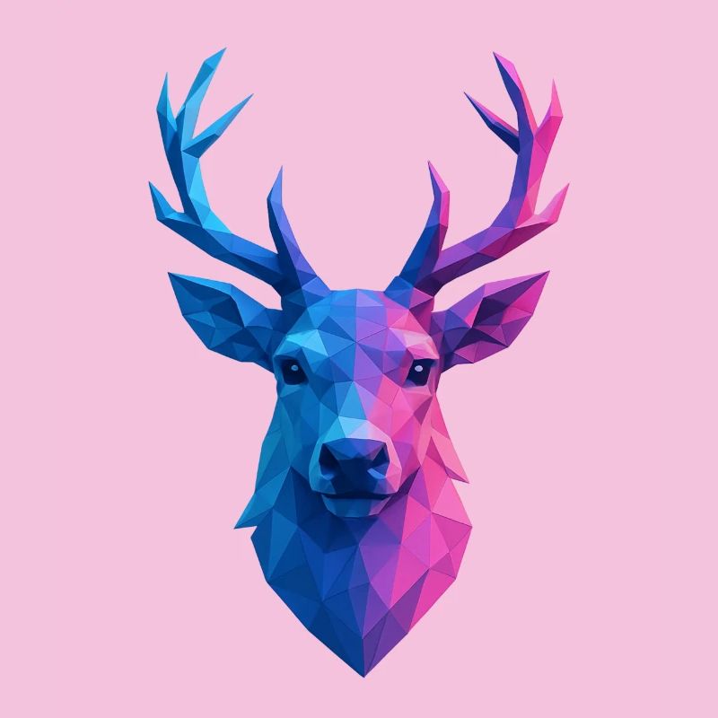 Renne de Noël Low Poly