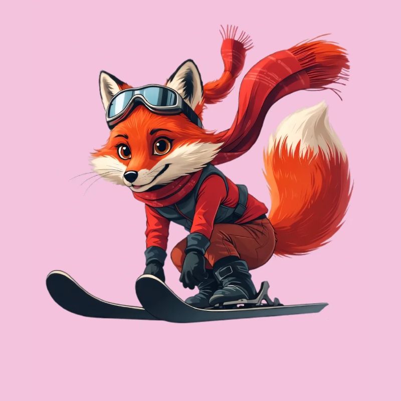 Fuchs Skifahrer Abenteuer