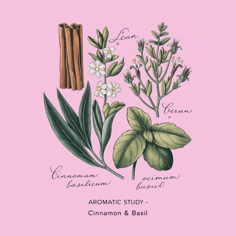 Botanical Art - Cinnamon & Basil