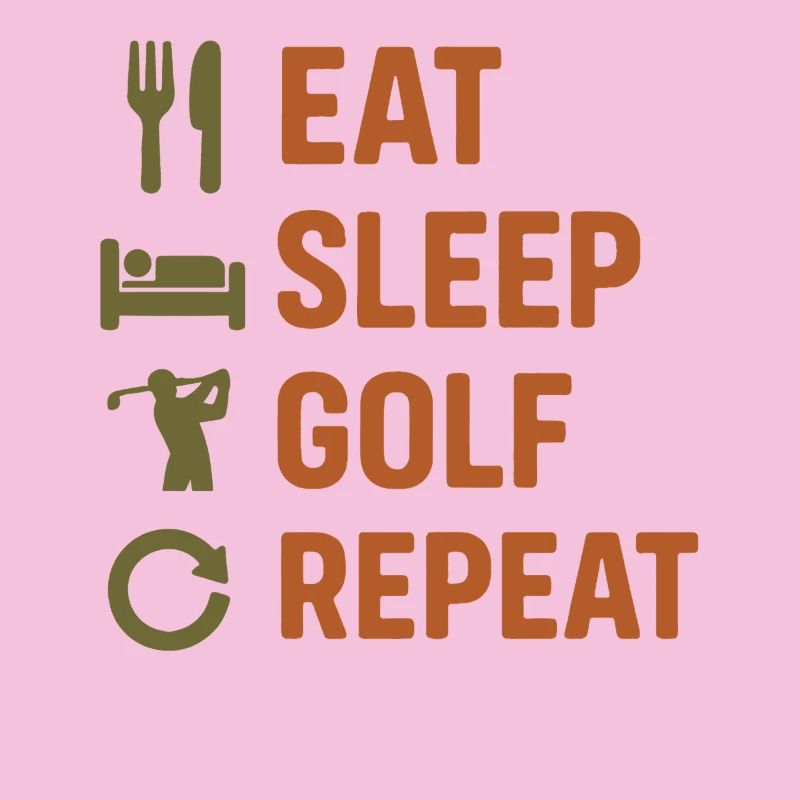 Manger Dormir Golf Répéter Funny Golf Design