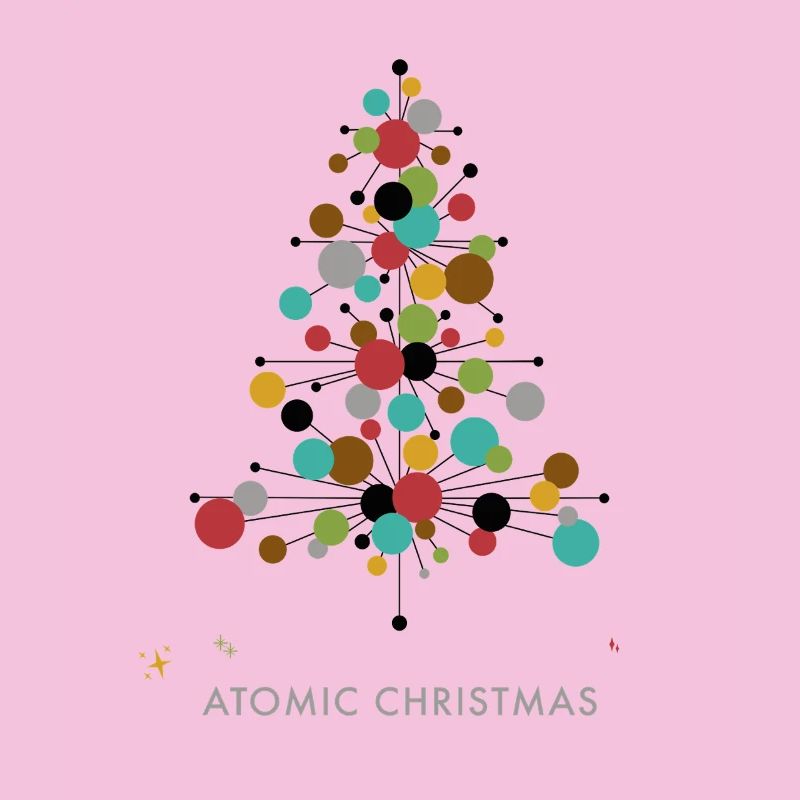 Noël atomique - Conception rétro d’arbre de Noël