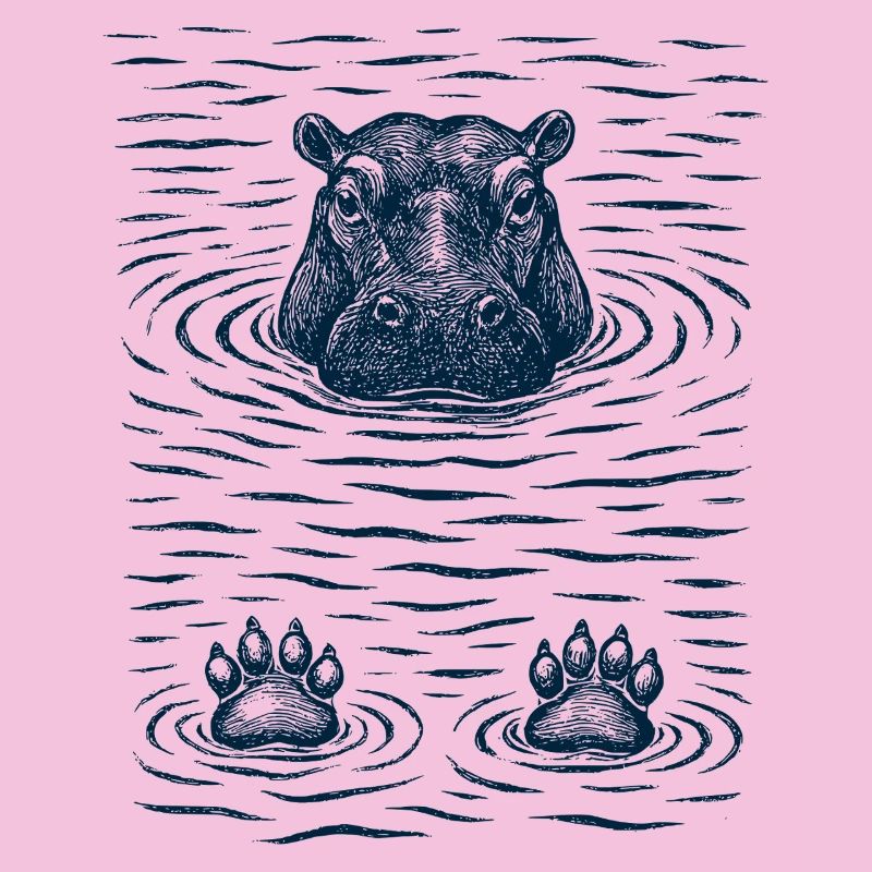 Hippopotame réfrigéré dans l’eau