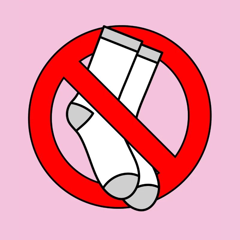 No socks allowed shield feet