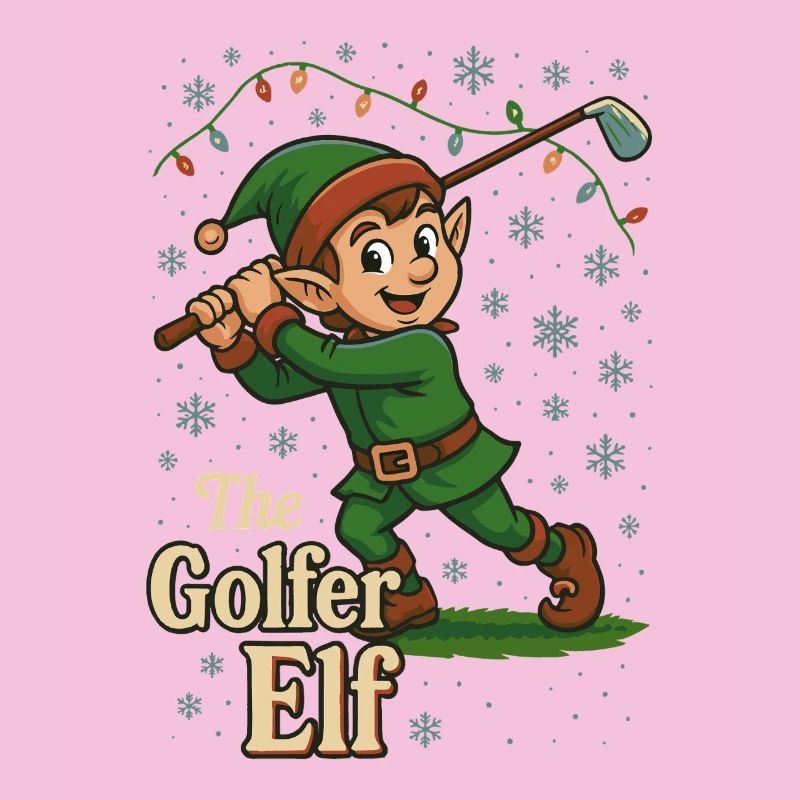 The Golfer Elf Funny Golf Player Design