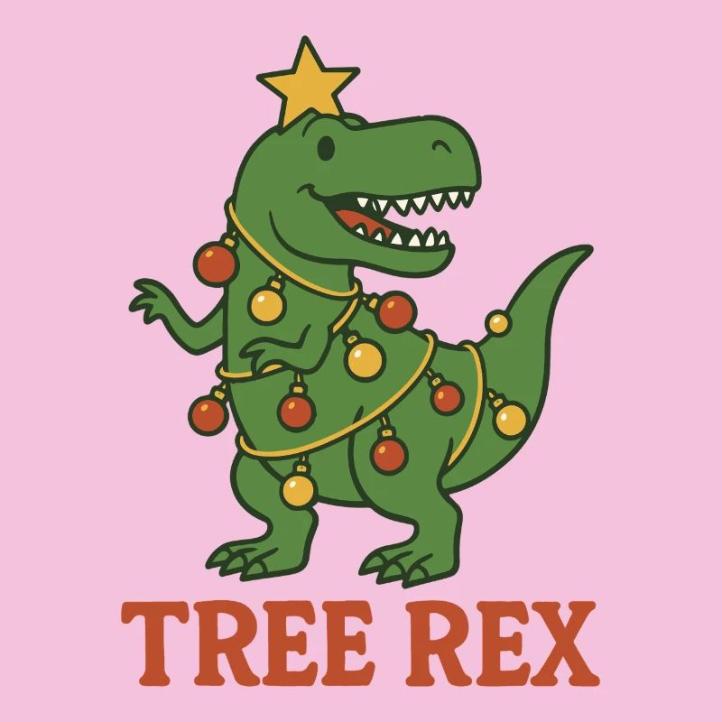 Tree Rex Dinosaur Christmas Fun