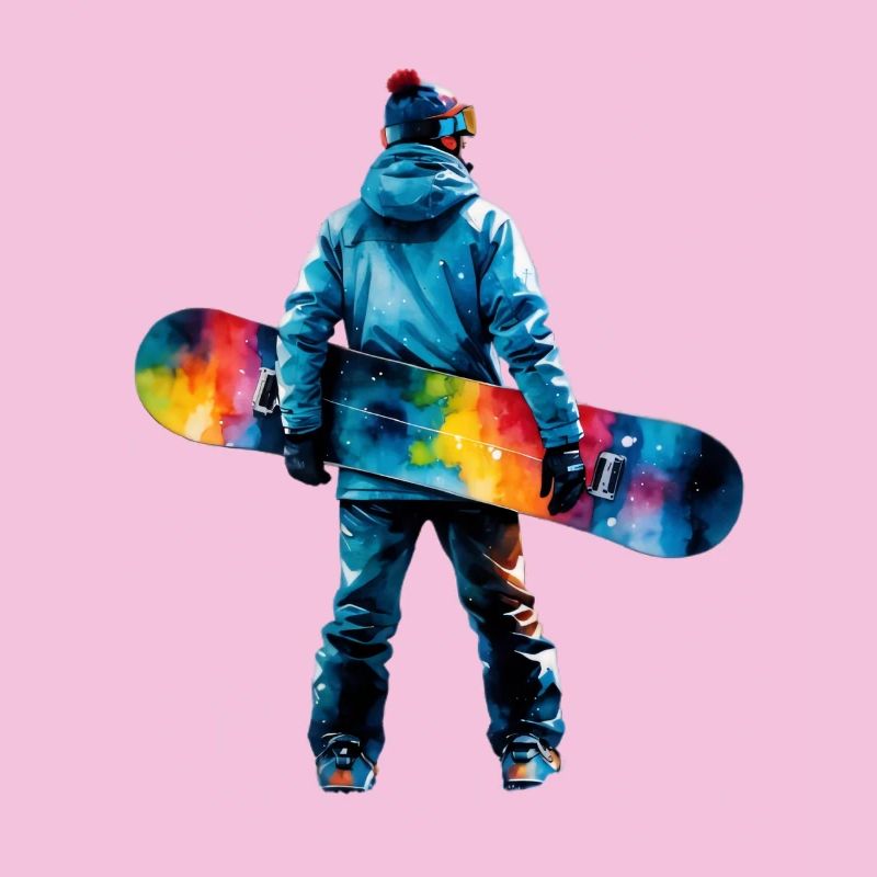 Farbexplosion Snowboarder