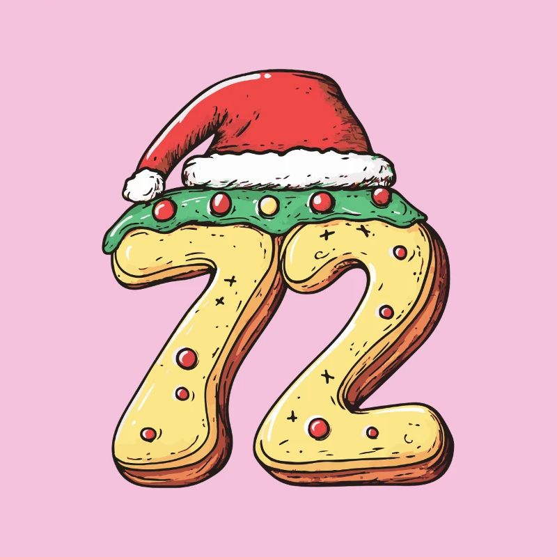 Biscuit de Noël à 72 chiffres
