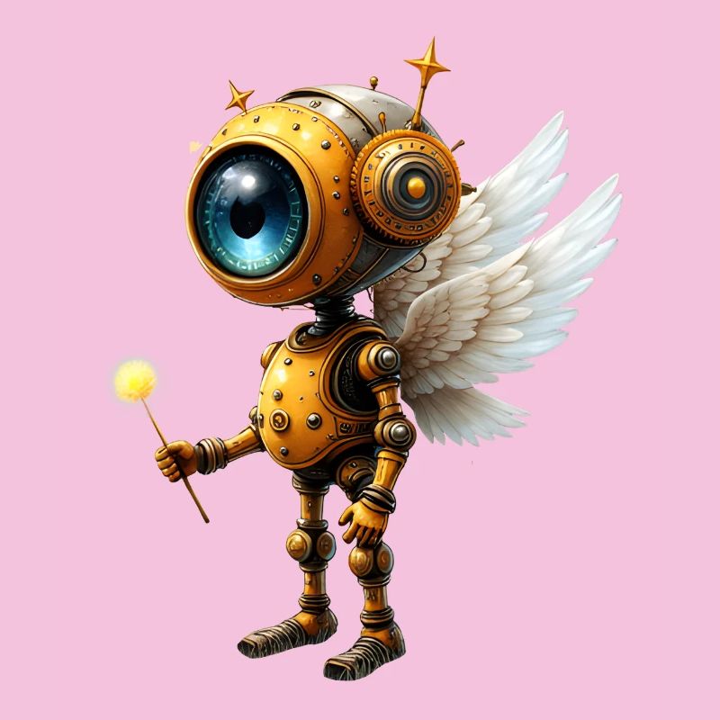 Steampunk Winged Robot