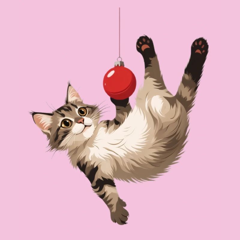 Jeu de balle acrobate de chat
