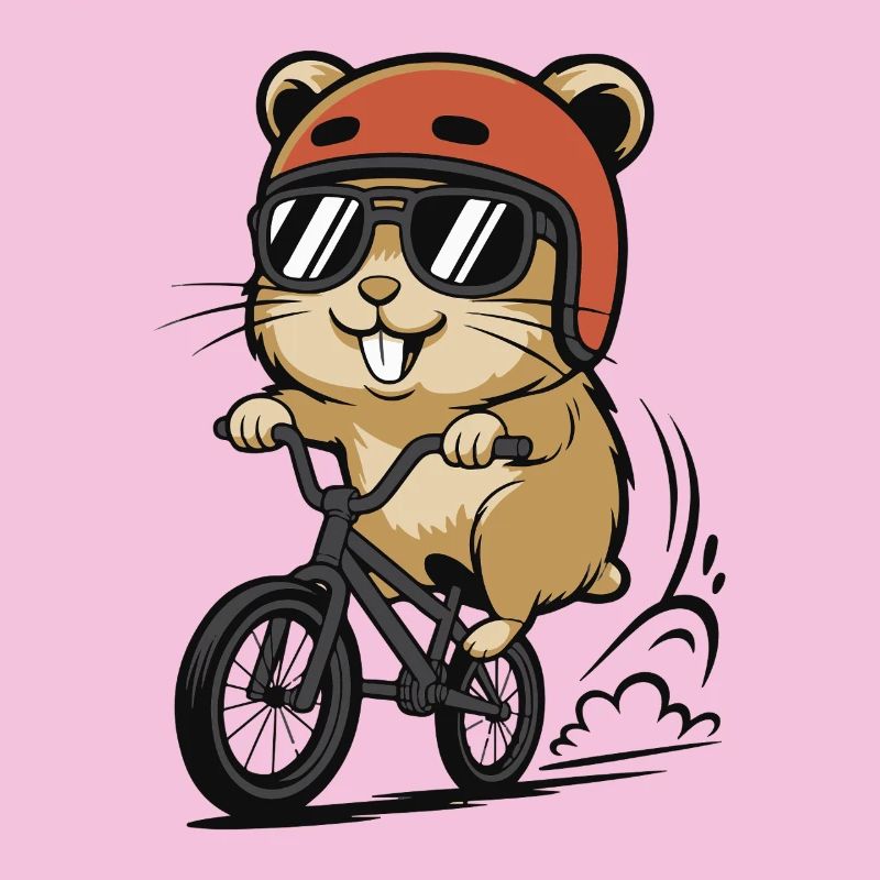 Hamster Rollerbike mit Helm