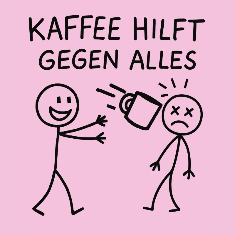 Coffee helps against everything stick figure