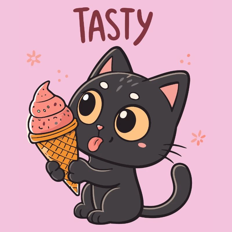 Gourmet-Katze und Eiscreme