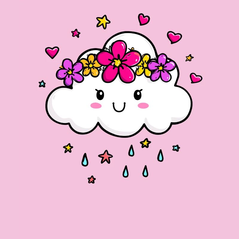 Wolke mit Blumenkrone