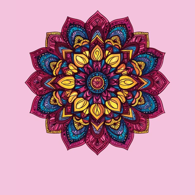 Bunter Mandala Blütenmuster