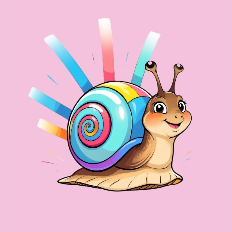 Rainbow Snail Color Explosion