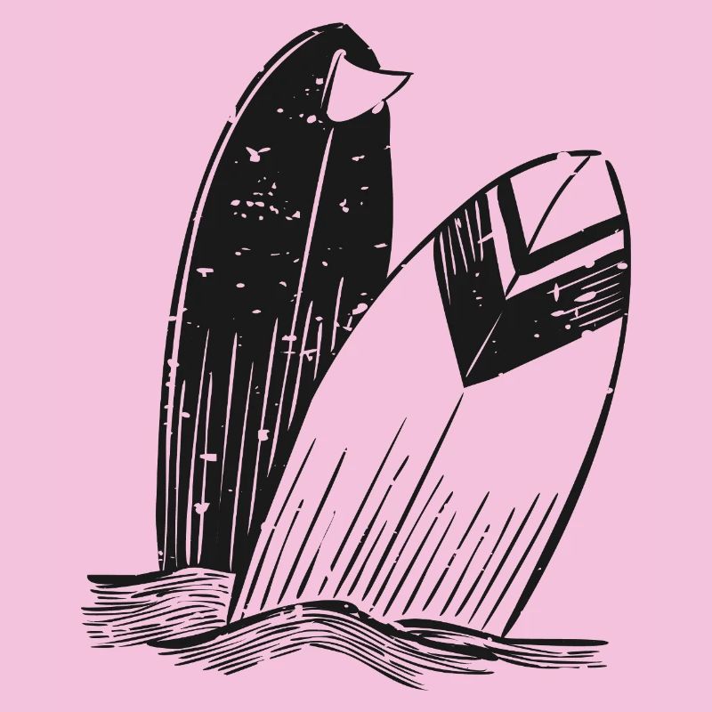 Vagues Rétro - Design Planches de Surf Vintage