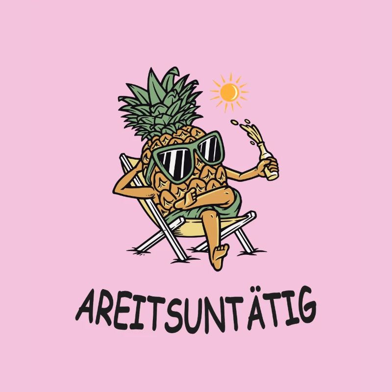 Idle – Funny pineapple in vacation mode