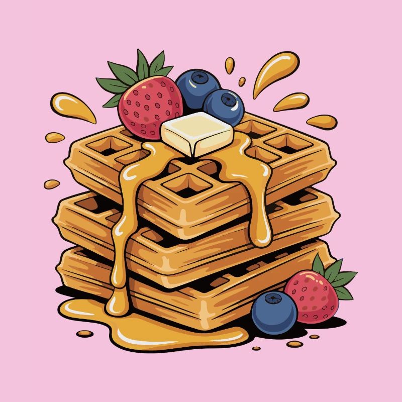 Fruity waffle art