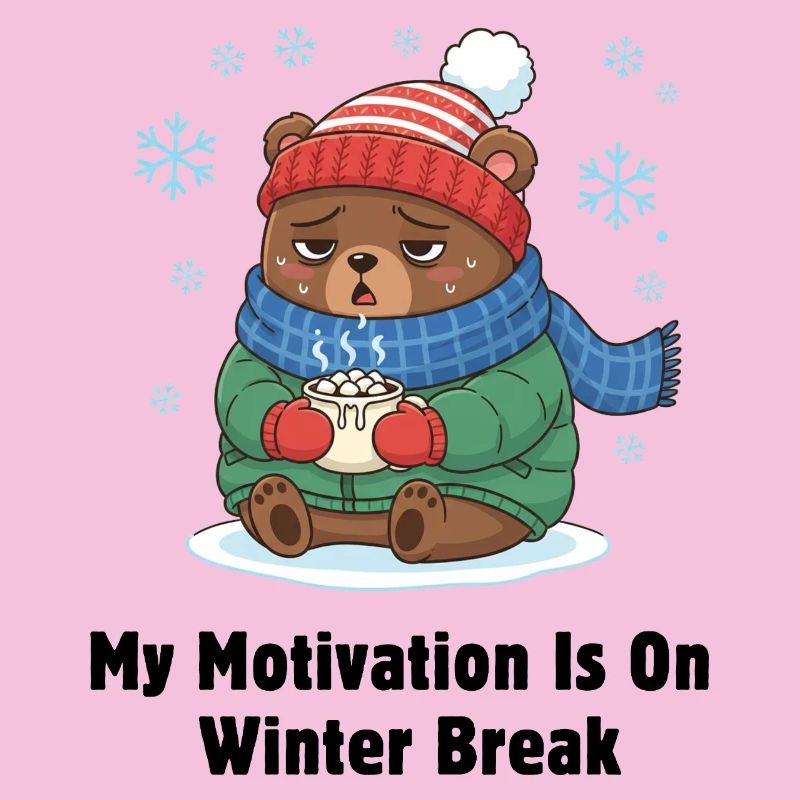 Winter Break Motivation Bear
