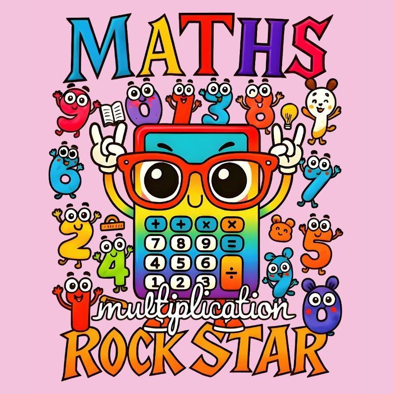 Jour de chiffre Maths Multiplication Rock Star