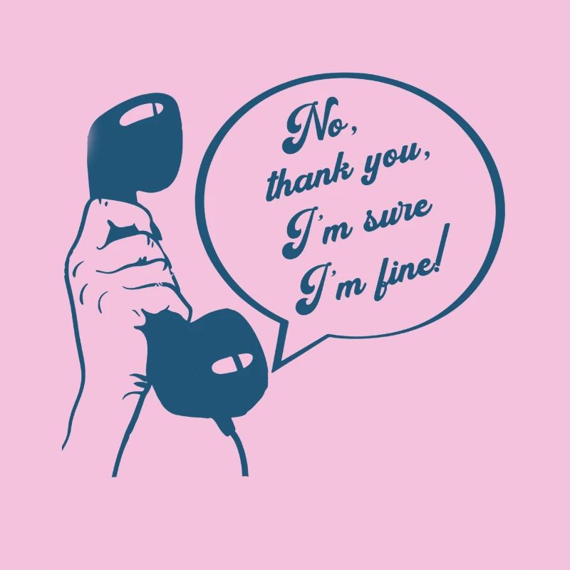 Retro Phone Design Funny Conversation  I'm Fine