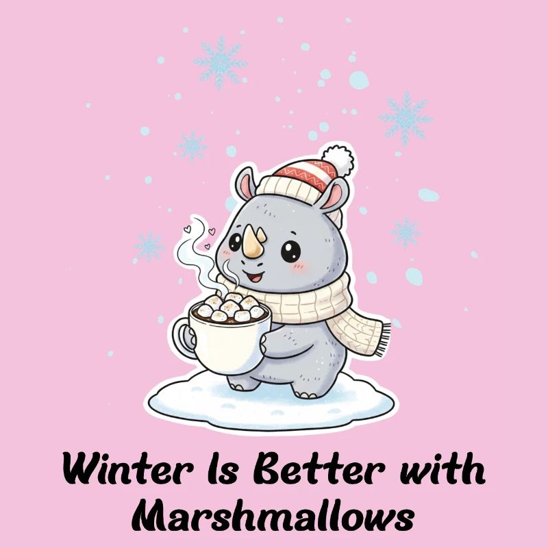 Winter Nashorn - Marshmallows & Kakao Geschenk