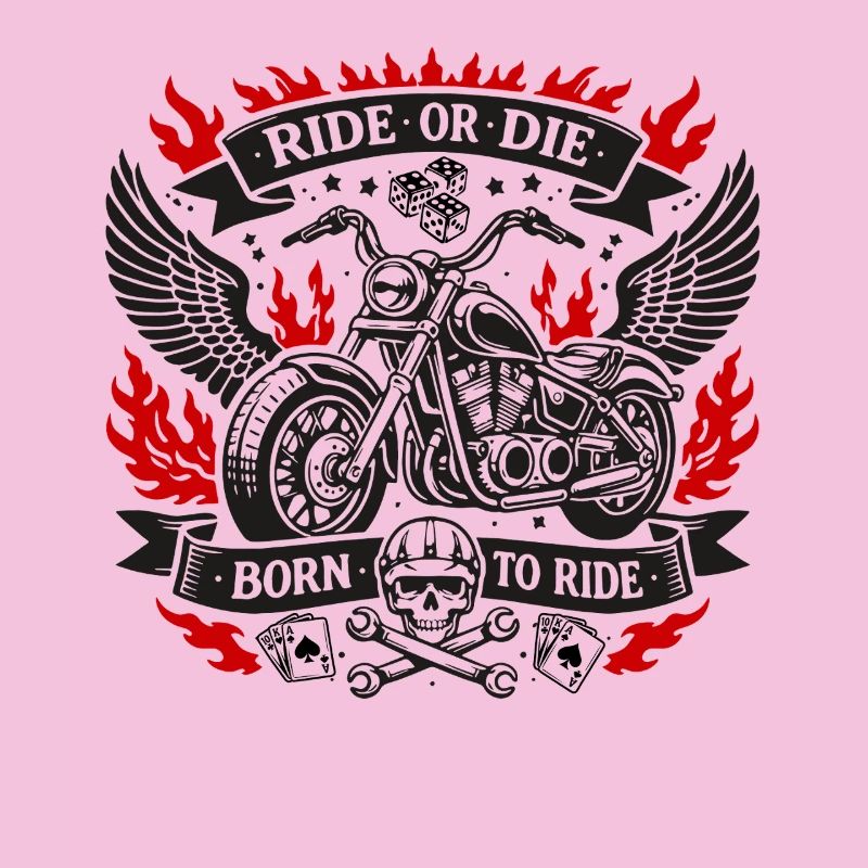 RIDE OR DIE | Biker Flames Gift