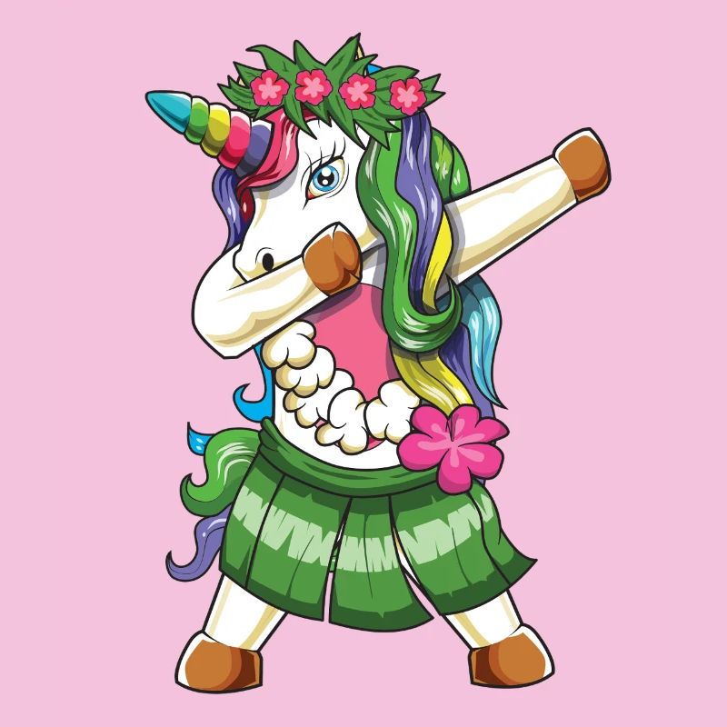 Dab de la danseuse de hula licorne hawaïenne