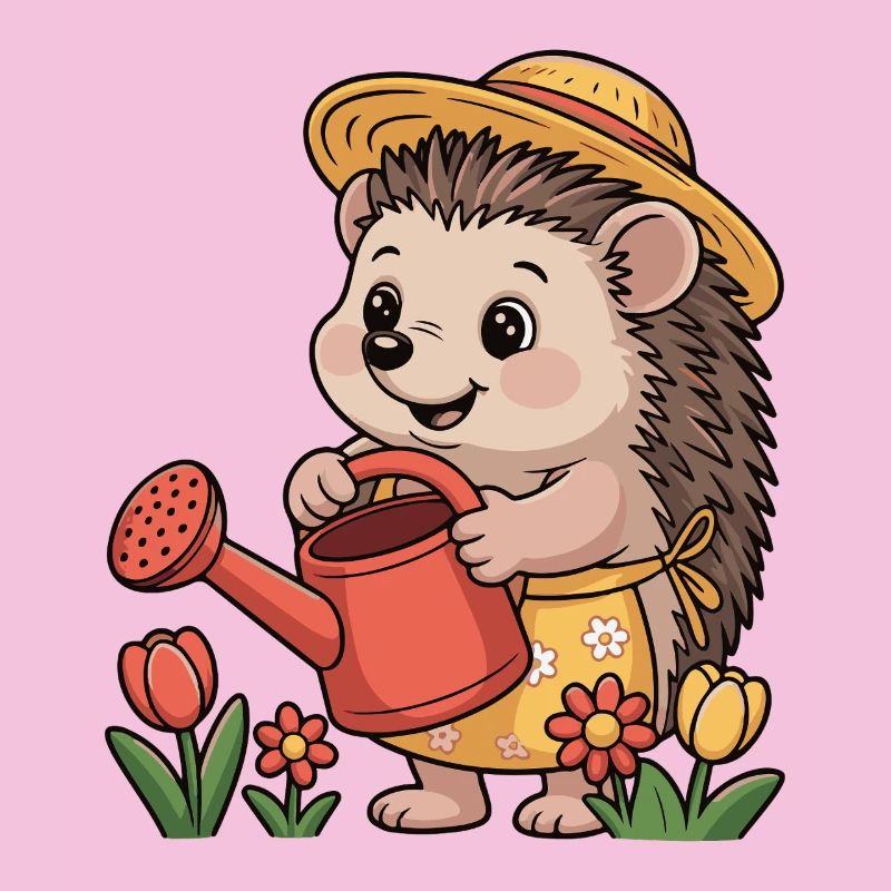 Gärtner-Igel mit Strohhut