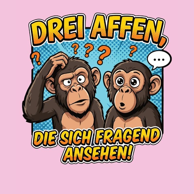 Three Monkeys Confusion – Funny Comic Design
