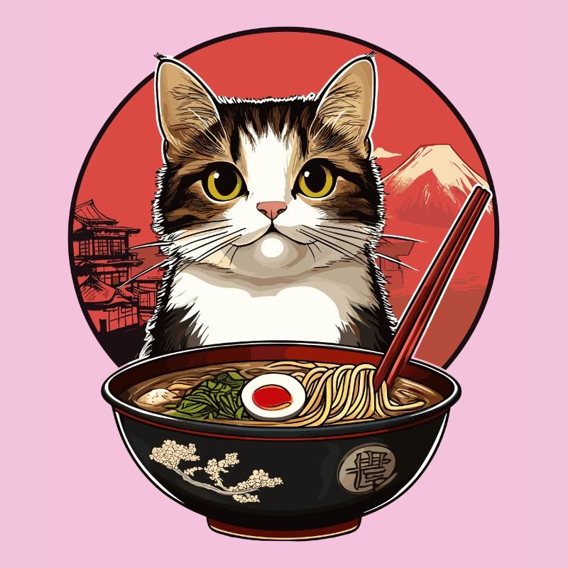 Katzen mit Ramen