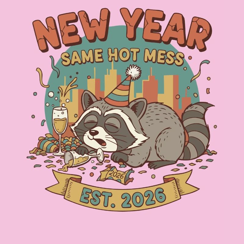 New Year Same Hot Mess Est. 2026 Celebration