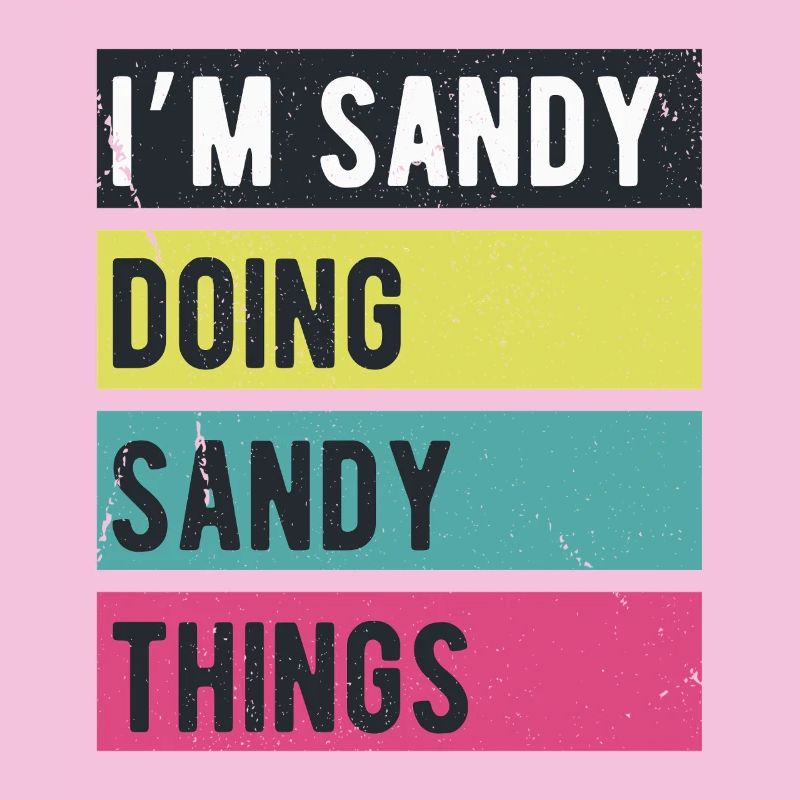 Ich bin Sandy und mache sandige Dinge Retrofarben