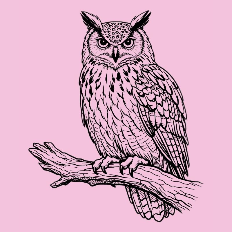 Eule auf Ast