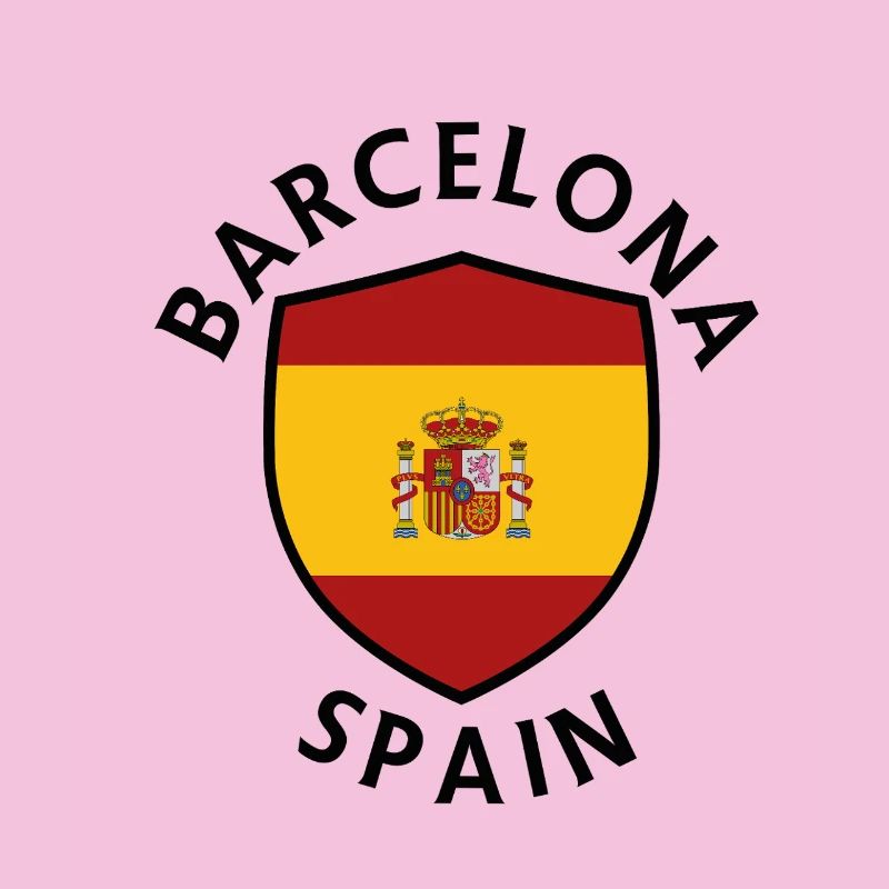 Bouclier de Barcelone dans un drapeau coloré