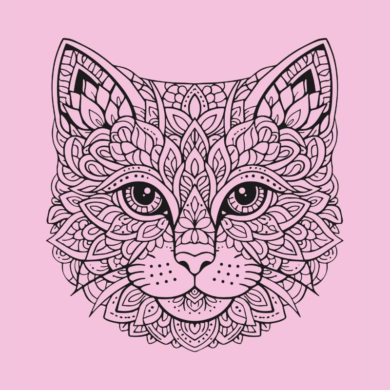 Mandala Katze Gesicht